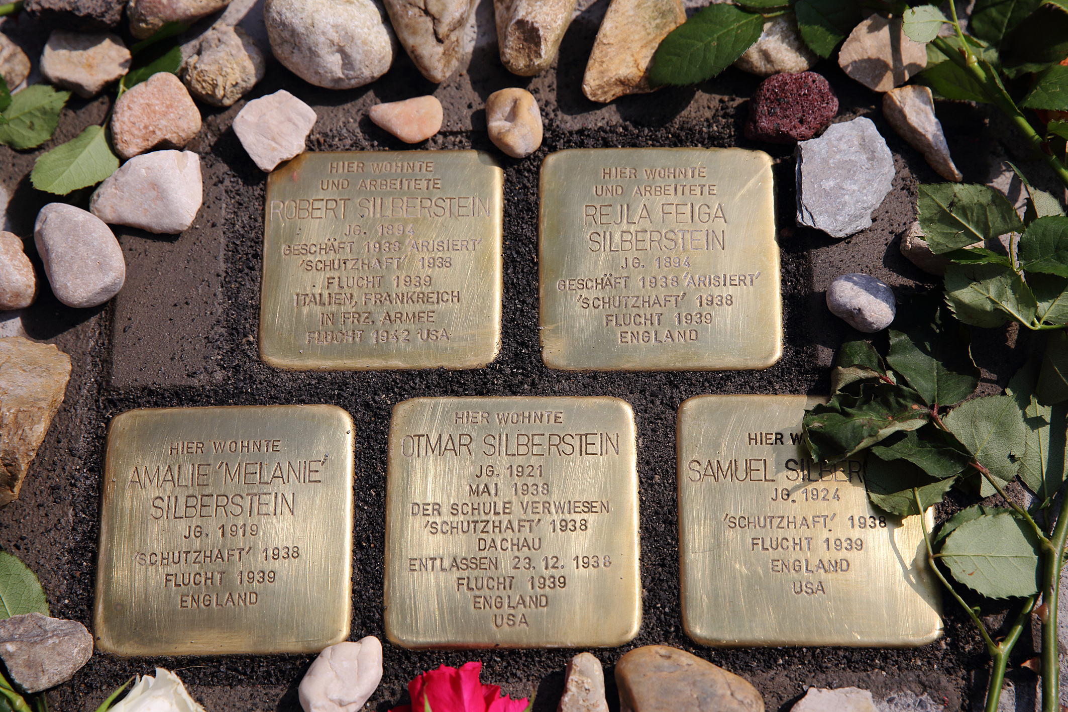 Stolpersteine für die Familie Silberstein am Kapistran-Pieller-Platz, Neutorgasse Foto: J.J. Kucek