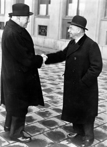 Foto 2: Otto Loewi und Henry Dale 1936 in Stockholm, anlässlich der Verleihung des Nobelpreises
