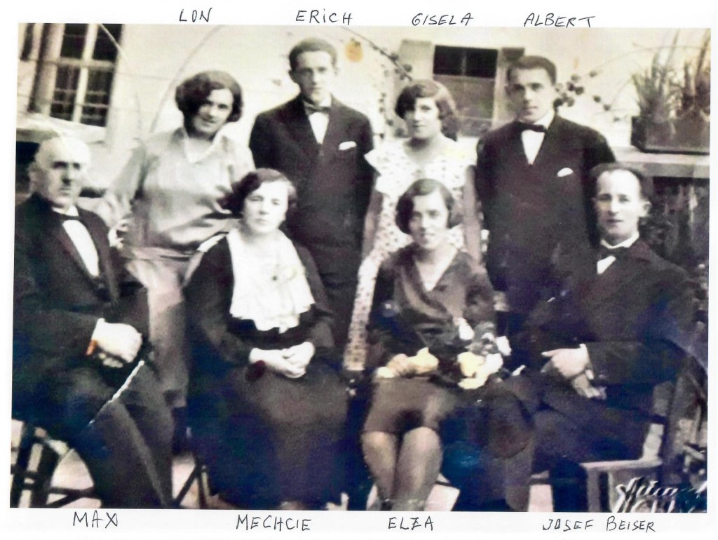 Archiv der Familie Lichtenstein: Mechcie, Max, Loni, Erich, Gisela, Albert Lichtenstein, Elsa Beiser,, geb. Lichtenstein, Josef Beiser