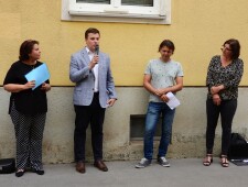 Stolpersteinverlegung für die Familie Klinger am 5.7.2021 ©Christian Teichert