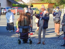 Verlegung der Stolpersteine für die Brüder Tschoggl am 19.10.2020 ©Christian Teichert