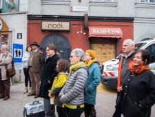 Stolpersteinverlegung für die Familie Weiss am 22.10.2021 ©Alexander Danner