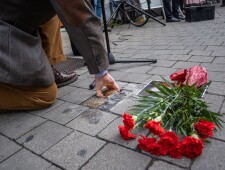 Stolpersteinverlegung für Hertha Mandl-Narodoslavsky am 22.10.2021 ©Alexander Danner