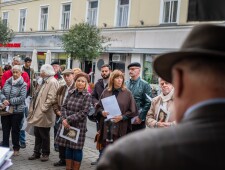 Stolpersteinverlegung für Hertha Mandl-Narodoslavsky am 22.10.2021 ©Alexander Danner