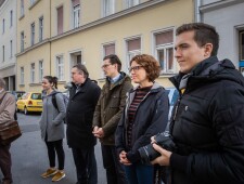 Stolpersteinverlegung für die Familie Weiss am 22.10.2021 ©Alexander Danner