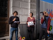 Stolpersteinverlegung für die Familie Weiss am 22.10.2021 ©Alexander Danner