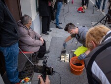 Stolpersteinverlegung für die Familie Lichtenstein am 22.10.2021 ©Alexander Danner