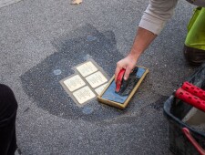 Stolpersteinverlegung für die Familie Lichtenstein am 22.10.2021 ©Alexander Danner