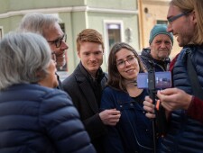 Stolpersteinverlegung für die Familie Lichtenstein am 22.10.2021 ©Alexander Danner