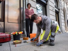 Stolpersteinverlegung für die Familie Hafner am 22.10.2021 ©Alexander Danner