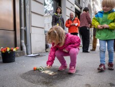 Stolpersteinverlegung für die Familie Hafner am 22.10.2021 ©Alexander Danner