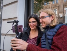 Stolpersteinverlegung für die Familie Hafner am 22.10.2021 ©Alexander Danner