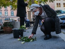 Stolpersteinverlegung für die Familie Neufeld am 22.10.2021 ©Alexander Danner