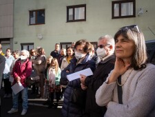 Stolpersteinverlegung für Johanna Schunko und Olga Siak am 23.10.2021 ©Alexander Danner