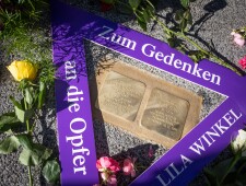 Stolpersteinverlegung für Johanna Schunko und Olga Siak am 23.10.2021 ©Alexander Danner