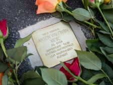 Stolpersteinverlegung für Anton Valentin Vidic am 23.10.2021 ©Alexander Danner