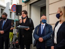 Verlegung der Stolpersteine für Familie Weinberger am 22.10.2020, ©Alexander Danner