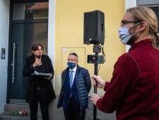 Verlegung der Stolpersteine für Familie Fischler am 22.10.2020, ©Alexander Danner