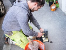 Verlegung der Stolpersteine für Familie Fischler am 22.10.2020, ©Alexander Danner