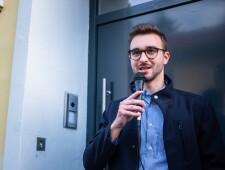 Verlegung der Stolpersteine für Familie Fischler am 22.10.2020, ©Alexander Danner