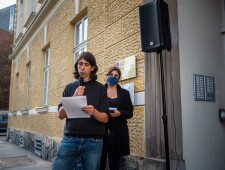 Verlegung des Stolpersteins für Jakob Gapp am 22.10.2020, ©Alexander Danner