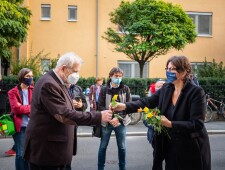 Verlegung des Stolpersteins für Jakob Gapp am 22.10.2020, ©Alexander Danner