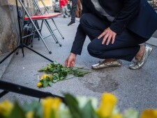 Verlegung des Stolpersteins für Jakob Gapp am 22.10.2020, ©Alexander Danner