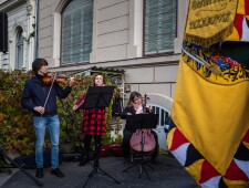 Verlegung des Stolpersteins für Herbert von Hoffinger am 22.10.2020, ©Alexander Danner