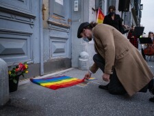 Verlegung des Stolpersteins für Konrad Draschkowitsch am 22.10.2020, ©Alexander Danner