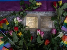 Verlegung des Stolpersteins für Konrad Draschkowitsch am 22.10.2020, ©Alexander Danner