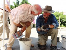 Verlegung Stolpersteine Simon Salzmann, Elsa Salzmann, Harald Salzmann, Foto JJKucek