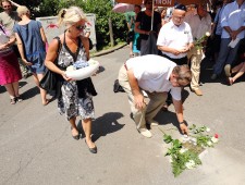 Verlegung Stolpersteine Simon Salzmann, Elsa Salzmann, Harald Salzmann, Foto JJKucek