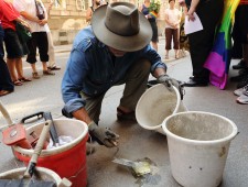 Verlegung Stolperstein Franz Schwarzl, Foto JJKucek