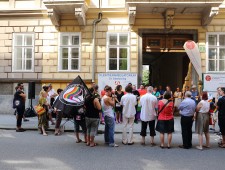 Verlegung Stolperstein Franz Schwarzl, Foto JJKucek