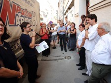 Verlegung der Stolpersteine für die Familie Kohn am 16. August 2016
Foto: J.J. Kucek